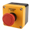 Baomain Red Sign Emergency Stop Switch Push Button Weatherproof Push