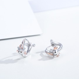Dinosaur/Elephant/Butterfly/Raccoon/Butterfly/Snake/Guinea Pig/Duck/Otter Stud Earrings 925 Sterling Silver Dinosaur Earrings Dino Jewellery Gifts for Girls Women, Sterling Silver