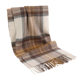 SKNSOFT Winter Wool Plaid Scarf for Men,Women Fashion Tartan Wrap Checkered Scarves