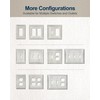 ZILLSEA 4-Pack Single Toggle Wall Plate, Metal Switch Plate Cover,