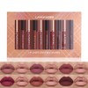 6 Pcs Velvety Matte Lip Gloss + lip Liner Set