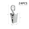 24 Pcs Set of Curtain Clips, Stainless Steel Curtain Hooks,