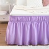 RIMELA Bed Skirting Queen Size Lilac Purple Bed Skirt 18