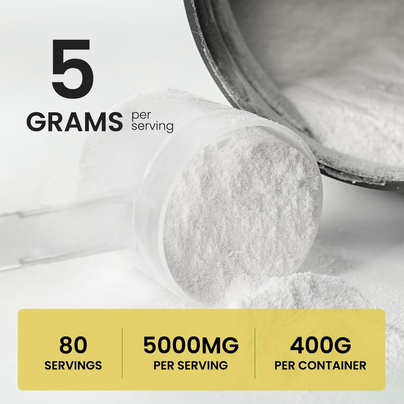 UpNourish Micronized Creatine Monohydrate Powder 400 G - Unflavored Vegan