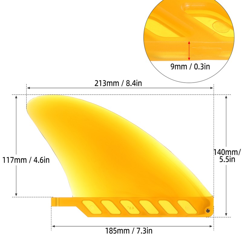 4.6 Inch / 3 Inch Surfboard Fin Soft Center Fin
