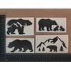 Bear Decal 4 Pack: Bear Mountain Silhouette, Momma Bear and
