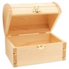 6 inch Wooden Treasure Chest Box, Pack of 2 Wooden