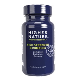 Higher Nature - High Strength - Vitamin B Complex - Reduce Tiredness - Supports Nervous System - Vegan Friendly - 90 Capsules