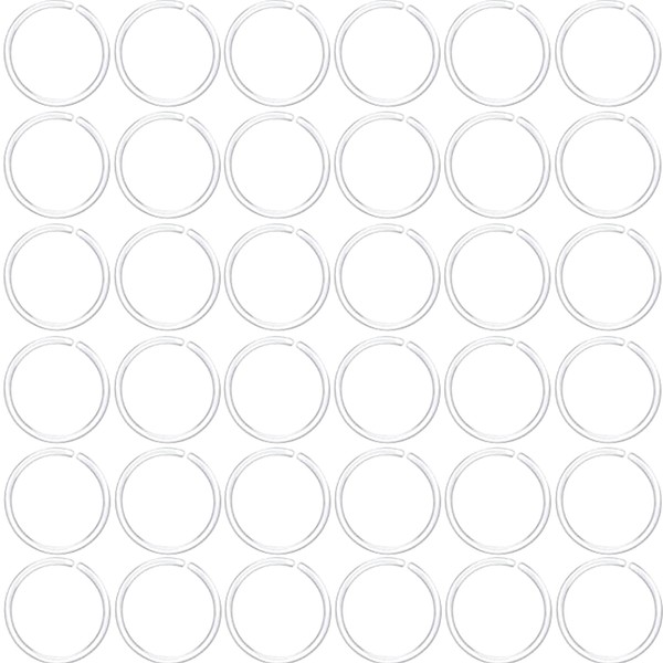 100Pcs Anti-Allergy 20G Unisex Plastic Hoop Ears Hole Retainers Hoop