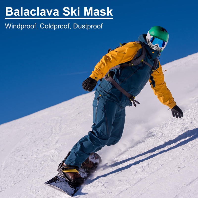 PATIKIL Distressed Balaclava Ski Mask, Balaclava Camo Knitted Face Mask