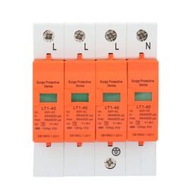 4P 40kA 420vAC House Surge Protective Low voltage Arrester Device