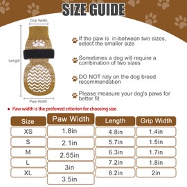 PUPTECK Non-Slip Dog Socks Double Sides Grips for Hardwood Floors Prevents Licking, Dog Shoes for Hot Pavement Traction Control Booties for Senior Dogs, Paw Protector for Small Medium Large Dogs