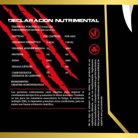 Creatina Monohidratada 500gm En Polvo Fox Suplements Sabores Natural