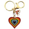 Evenchae Rainbow Heart Keychain with Clip