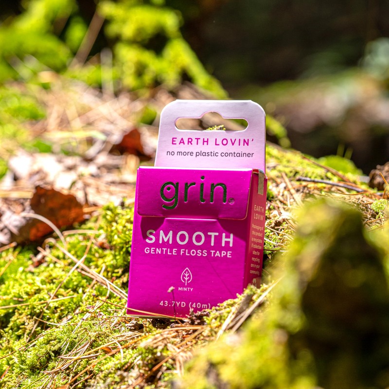 GRIN Smooth Floss Box, Gentle Floss Tape, 43.7 Yards (40M),