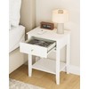 Apetaccat Fluted Nightstand, Farmhouse Night Stand with 1 Drawers, Mid