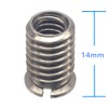 HITHUT Stainless Steel 1/4"-20 Female to 3/8"-16 Male Convert Screw