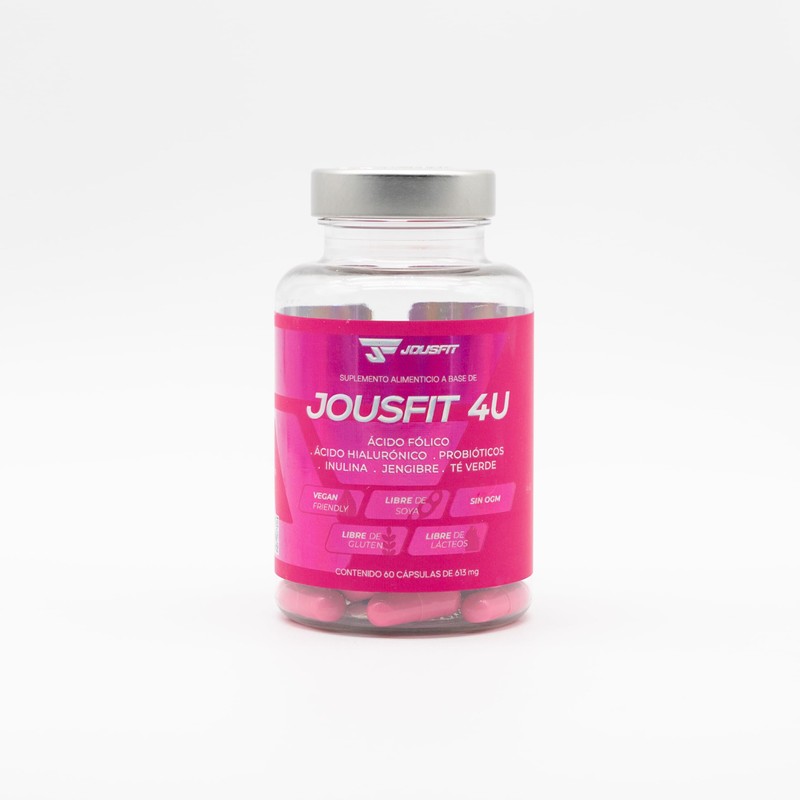 Jousfit 4U Suplemento Alimenticio en Cápsulas con Fibra, Probióticos, Prebióticos,