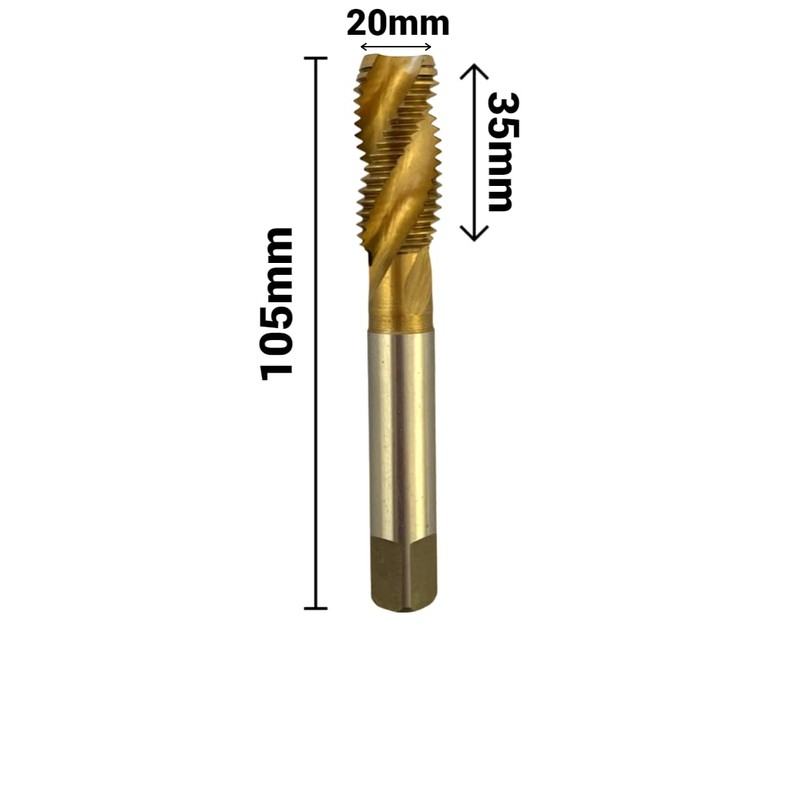 Rennie Tools - M20 x 2.5 Spiral Flute Tap HSS