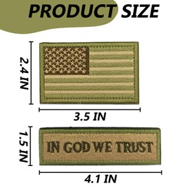 12 Bundle-Set American Flag Patch, Tactical Morale Military USA Flag Patches for Caps, Bags, Backpacks, Tactical Vest
