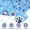 SAVITA 2pcs Blue Dog Paw Print Plastic Tablecloth, 54x108in Cute