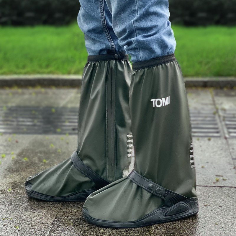 Waterproof Shoe Covers For Rain，Rain Boot Covers With Zipper,Galoshes Shoe