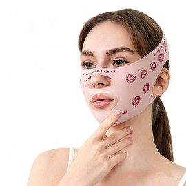 Aimery Correa doble para la barbilla para dormir, máscara para levantar la barbilla con diseño de contorno 3D, tensor de cuello reutilizable y moldeador de mandíbula, banda facial unisex para levantar