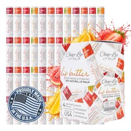 Chap-Lip Bálsamo Labial Hidratante 100 Natural Con Sabor A Frutas, Aceite De Coco Y Manteca De Cacao. Pack De 60 Unidades, Ideal Para Regalar En...   