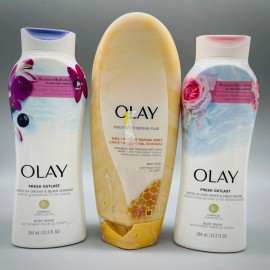 Olay 3 PK Olay Moisture Ribbons Plus Shea and Manuka Honey Body Wash+ Fresh Outlast