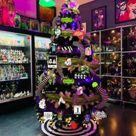 Christmas Tree Decorations, 45Pcs Beetled Christmas Tree Ornaments, Double-sided Paper Cards Beetle It's Show Time Christmas Tree Hanging Ornament for Christmas Party Home Door Wall Holiday Decor