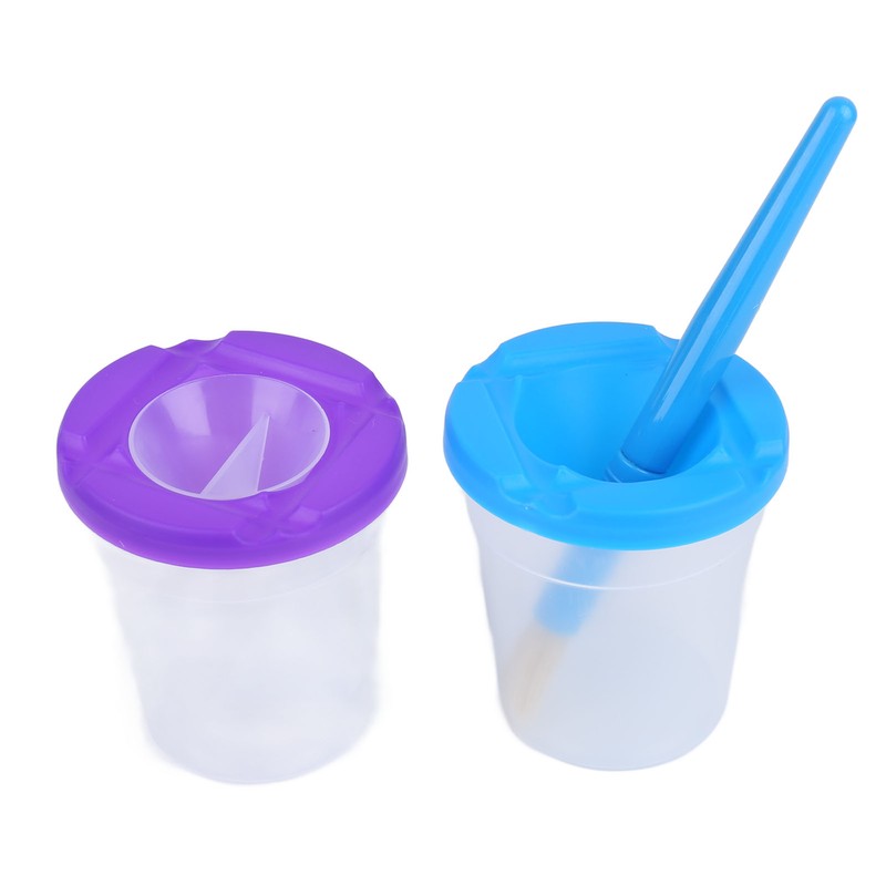10 Pieces Spill Proof Paint Cups Kids Painting Set with
