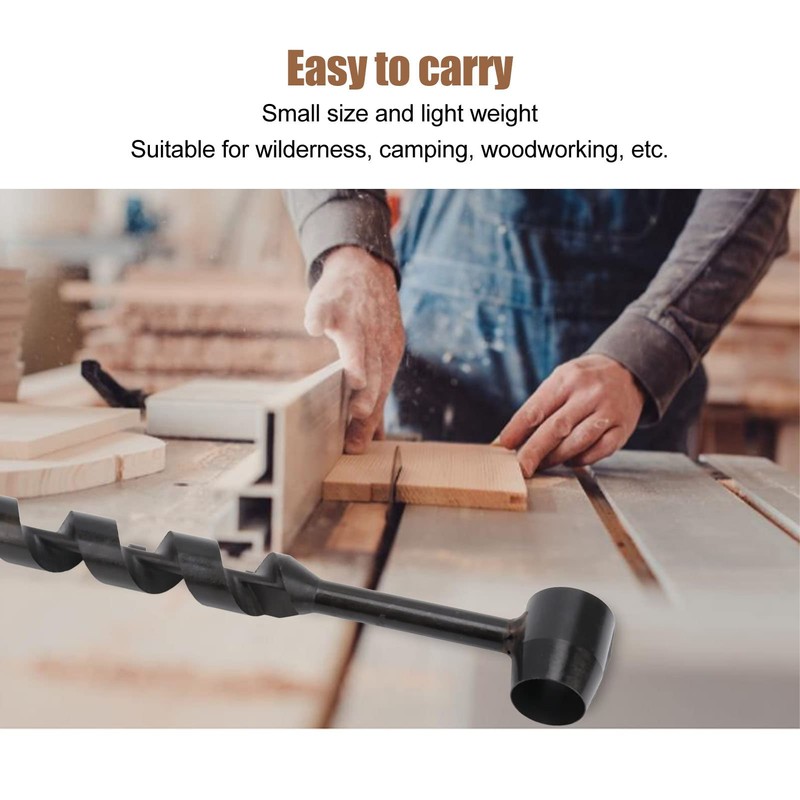 Manual Auger Drill, Wilderness Survival Drill Woodworking Extension Hand Drill