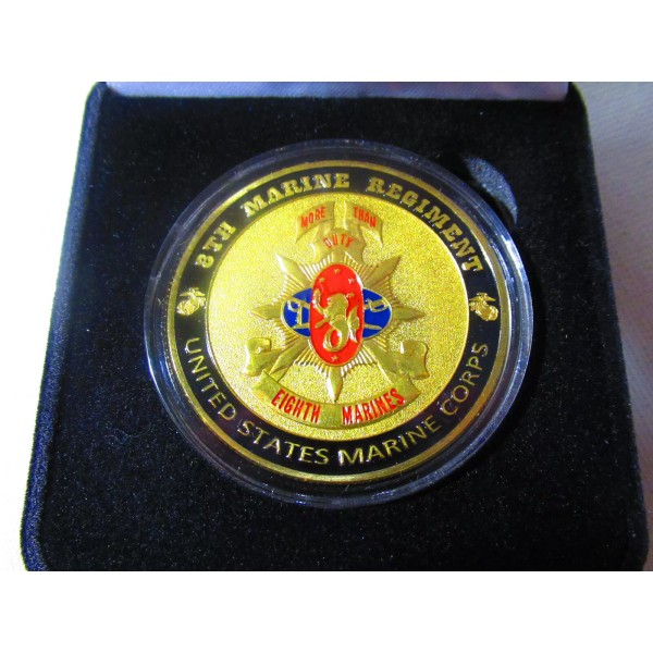 US MARINE CORPS - 8th MARINE REGIMENT Challenge Coin w/