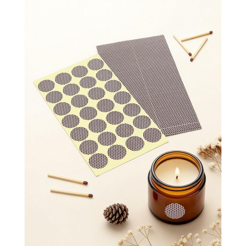 60 Pcs Match Striker Stickers, Match Striker Paper with Adhesive,