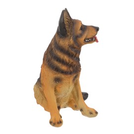 Mipcase Simulation Dog Model Realistic Lifelike Ornament for Home Educational Puppy Statue for Living Room Decoration Vivid Dog Figure