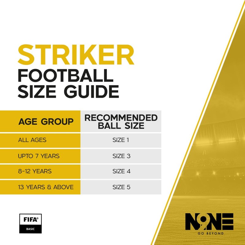 NINE Premium Quality Footballs Striker - Size 3, 4, 5