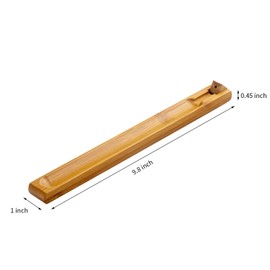 3 Pieces Bamboo Wood Incense Holder for Sticks with Adjustable Angle, Incense Burner with Ash Catcher, 9.8 Inches