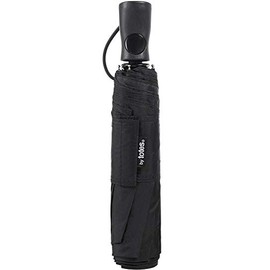 TOTES MINI AUTO OPEN RAIN SUNGUARD UMBRELLA (Black)
