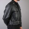 Hot Leathers Classic Motorcycle Jacket with Zip Out Lining (Black,