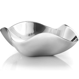 Nambe Venus Serving bowl, 15" L x 11.75" W x 4.75" H, Silver