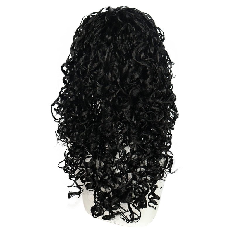 JoneTing Long Curly Wigs for Men Black Curly Wigs Funny