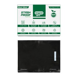 Stash Proof Vacuum Seal Bags 15" x 20" (50 Count) 5.5 Mil (Black and Black) - BPA Free Commerical Grade Food Saver for Storage, Sous Vide, and Meal Prep Sealer Bag