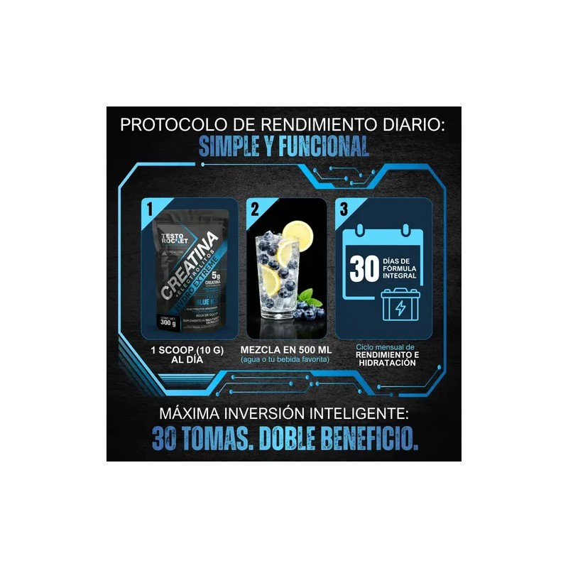 Creatina Monohidratada Electrolitos 100 Alta Pureza Micronizada Hidratacion Rendimiento Muscular