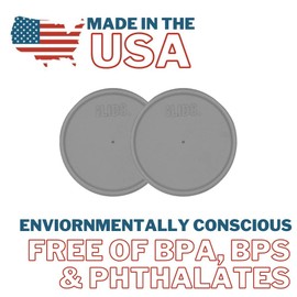 iLIDS PL1024 SL-W-GRY2 Mason Jar Lid, 2 Pack, Grey