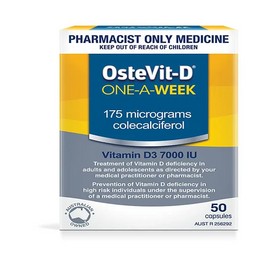 OsteVit-D Vitamin D3 7000IU 1-A-Week 50 Capsules (S3) (Limit of ONE per Order)