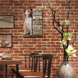 Ymyoo Metal Sign Tin Sign Vintage Wall Art I Am Your Friend Gift for Beagle Lovers Vintage Wall Art Prints Funny Outdoor Decor for Home Decor 8 * 12inches