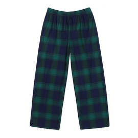 Ekouaer Pajama Pants for Boys Soft Pajama Pants Plaid Long Pj Pants Cute Elastic Waist Bottoms Summer Kids Pj Pants Green Plaid 150