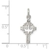 925 Sterling Silver Solid Polished Religious Faith Cross With Dove