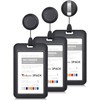 Teskyer 3 Pack Badge Holder with Retractable Clip, Heavy Duty