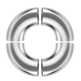 4 PCS OD 2.5 Inch Stainless Steel Mandrel Bend Elbow 90 Degree Exhaust Pipe, Thickness 16GA/.065” Elbow Connector for Car Exhaust Modified System, Stair Handrail